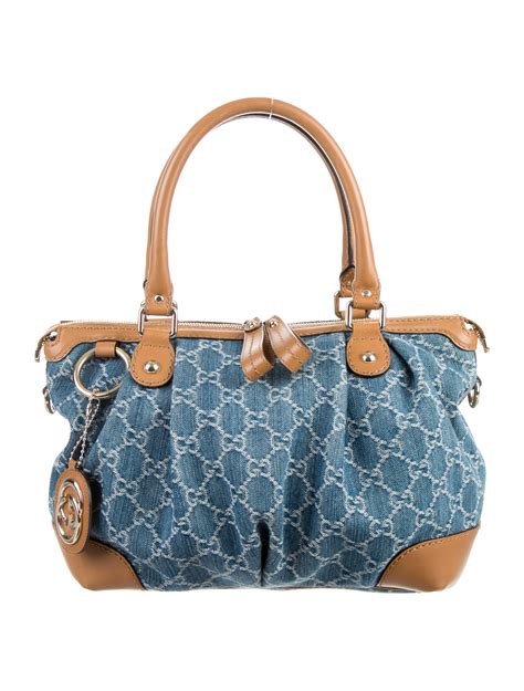 gucci handbags blue|gucci blue denim bag.